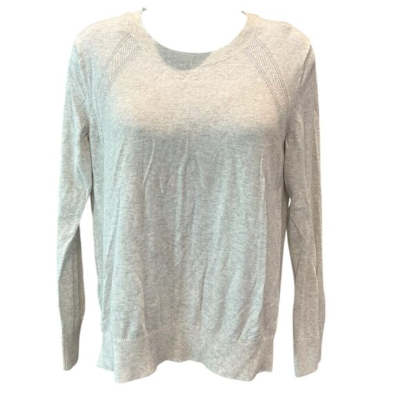 Banana Republic Beige‎ Cotton Pullover Sweater Size M ✨ Minimalist Staple - Picture 1 of 6